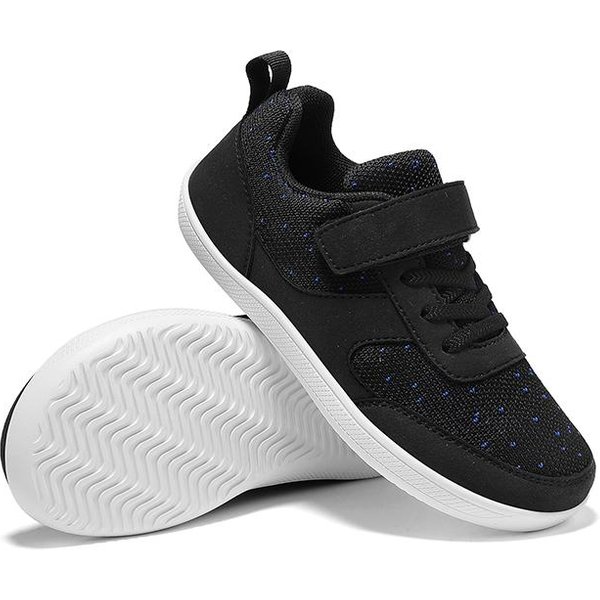 Szerokie Buty Barefoot Dla MałYch I DużYch Dzieci ChłOpięCe DziewczęCe Minimalistyczne Sneakersy Lekkie AntypośLizgowe Naturalne DziecięCe Buty Do Chodzenia Skate PłAskie 30 Black-image