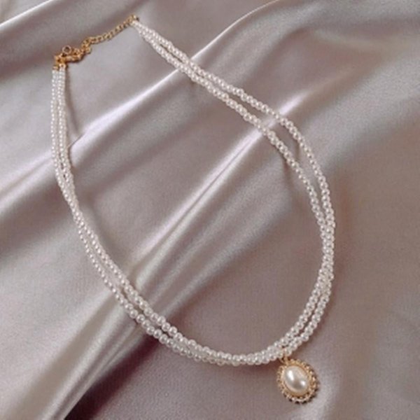 VersáTil Sentido De Alta Gama, Collar De Temperamento Simple De Perlas, Nicho, Viento FríO, Collar, Cadena Para ClavíCula, Femenino Oro-image