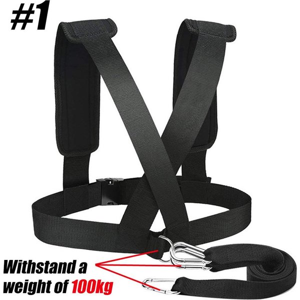 ArnéS Para Trineo Correa De Arrastre De NeumáTicos Candado Reforzado Entrenamiento De Resistencia Fitness Entrenador De Velocidad Para Ejercicio Black-image