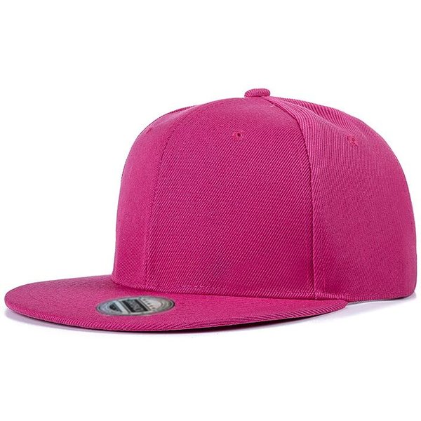 Gorra Unisex Lisa Snapback De Alta Calidad Para Adulto Hip Hop Gorra De BéIsbol Hombres Mujeres Exterior Ocio Gorra De BéIsbol 55Cm-60Cm Rojo Rosa-image
