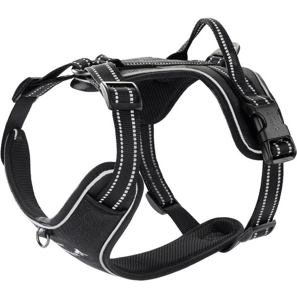 ArnéS Chaleco Para Perros ArnéS De Nylon Reflectante Para Perros Con Asa Para Perros PequeñOs Y Medianos Bulldog FrancéS Paseo Suministros Para Mascotas Arneses S Black-image