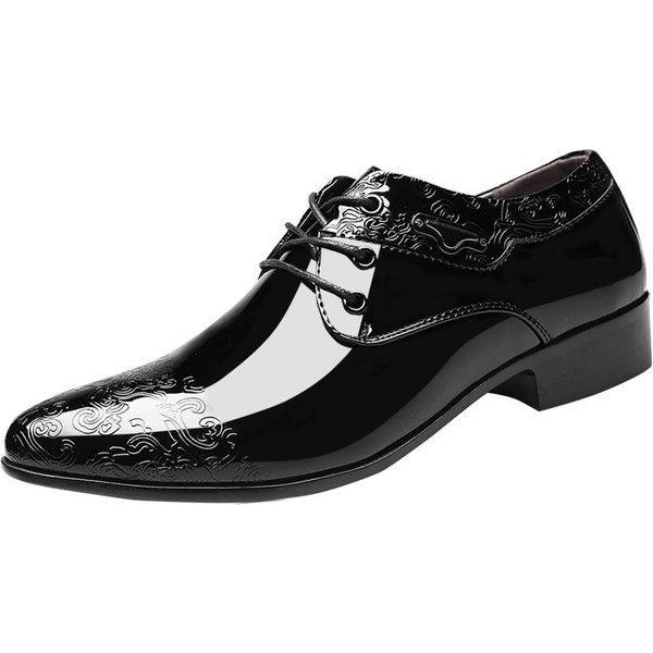 Zapatos Formales De Cuero Para Hombre, Mocasines Negros Con Punta Puntiaguda, Zapatos Casuales Para Fiesta, Oficina, Negocios, Zapatos Oxford, Zapatos De Vestir Para Hombre. 39 Negro-image