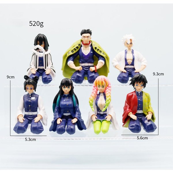 Nuevas MuñEcas Modelo Originales De Demon Slayer Kimetsu No Yaiba Kanroji Mitsuri Shinazugawa Sanemi Figura Coleccionable Blue-image