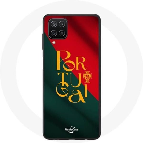 Funda - Maniacase - Samsung Galaxy A12 - Bandera De Portugal - Flexible - ProteccióN Y DecoracióN Negro-image