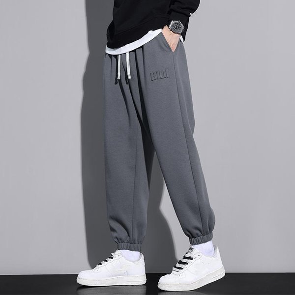 MęSkie BawełNiane Spodnie Dresowe Joggery DużY Rozmiar 8XL 7XL 6XL Sportowe LuźNe Spodnie Hip Hopowe LuźNe Spodnie Haremki 5XL (38-40) Gray-image