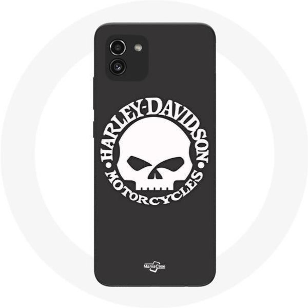 Funda Para Samsung Galaxy A03 - Maniacase - Calavera - Silicona Negra - Flexible - ProteccióN Negro-image