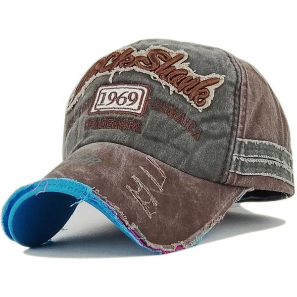 Gorra De BéIsbol Bordada Vintage De 1969, Gorra De Cara Completa Lavada Al Agua, Gorra Con Visera De Borde Desgastado, Nueva Gorra De BéIsbol Para Hombre Y Mujer Adjustable-image