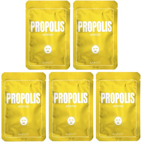 Lapcos, Set De Mascarillas De Belleza Nutritivas De PróPolis, 5 Hojas, 0.84 Fl Oz (25 Ml) Cada-image