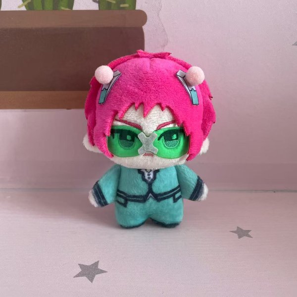 Colgante De MuñEco De Peluche Mini 10Cm La Desastrosa Vida De Saiki K Juguete Saiki Kusuo Disfraz Lindo Suave Relleno Regalo 10Cm Pink-image