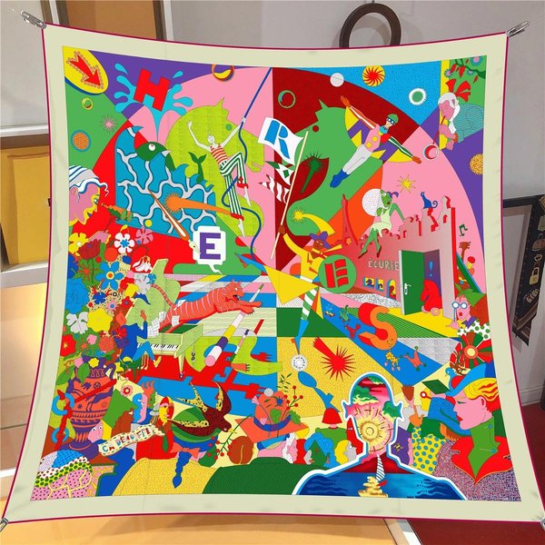 90*90Cm PañUelos De Seda Color Caballo PañUelo De Seda Chal Para Mujer DiseñO De Lujo PañUelo Hijab PañUelos Cuadrados De Moda Red-image