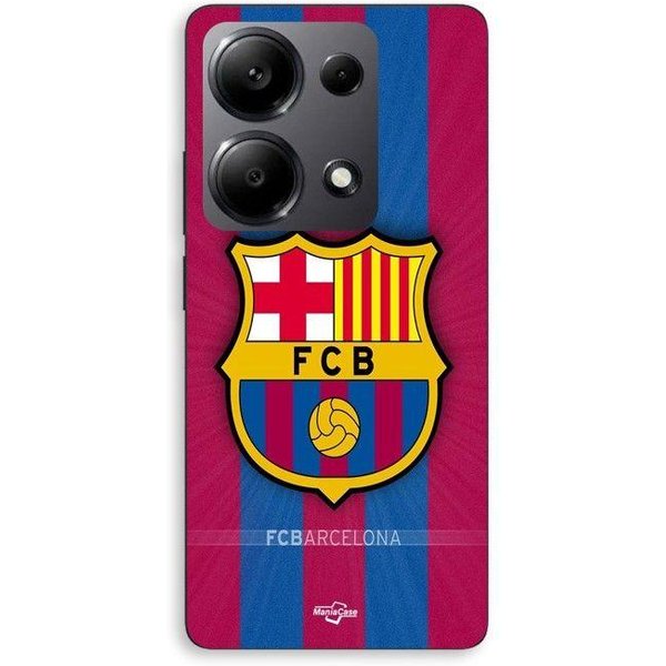 Etui Na Telefon - Maniacase - Xiaomi Redmi Note 13 Pro 4G - Silikonowe - MięKkie - Logo Fc Barcelona Czarny-image