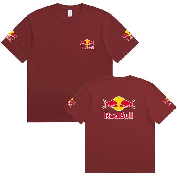 Camiseta Unisex Con Estampado Red Bull Motocross Para Hombre Y Mujer Verano Cuello Redondo Manga Corta Casual Tops De Carreras XS-image