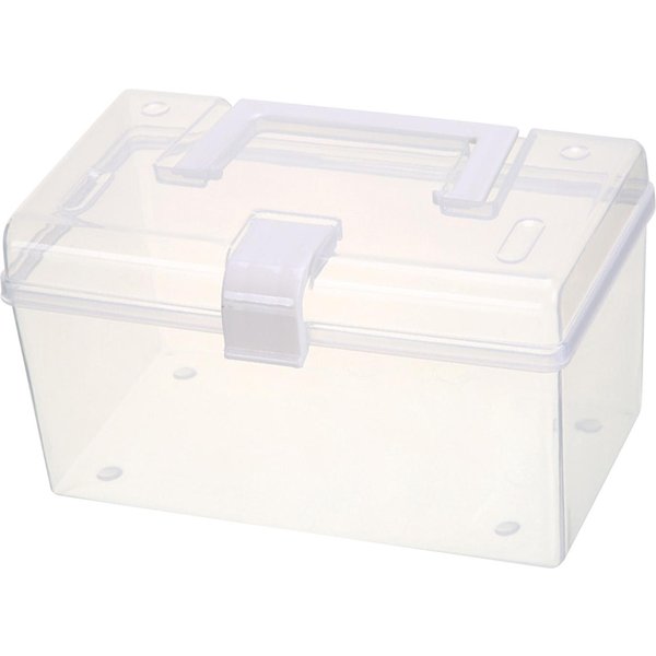 Caja De Almacenamiento Transparente Gran Capacidad Organizador De Escritorio PortáTil Contenedor De Almacenamiento Multifuncional PortáTil Con S-image