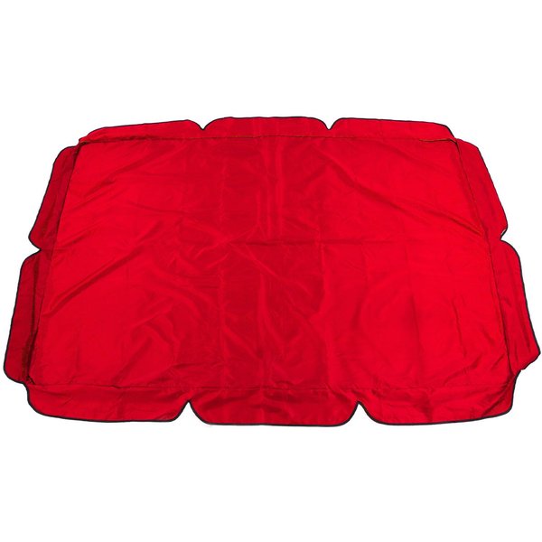 Toldo De Repuesto Plateado Recubierto De Tela Oxford Impermeable Cubierta De Toldo Para Silla Columpio De Exterior Rojo-image