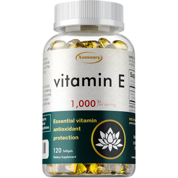 CáPsulas De Extracto De Vitamina E De Alta Pureza, Totalmente Naturales, Sin Gluten, 120 CáPsulas, Aptas Para Adultos. 120 Gray-image