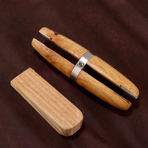 Abrazadera De Madera Natural Para Anillos De JoyeríA, Soporte Para Herramientas De Madera Para Sujetar Anillos 15 X 4.5Cm-image