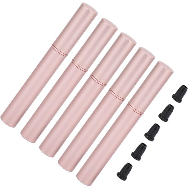 5 Uds. Tubos VacíOs Para Delineador De Ojos De 4 Ml Con Aplicador Botella De LíQuido Para Crecimiento De PestañAs De Aluminio Recargable Gray-image