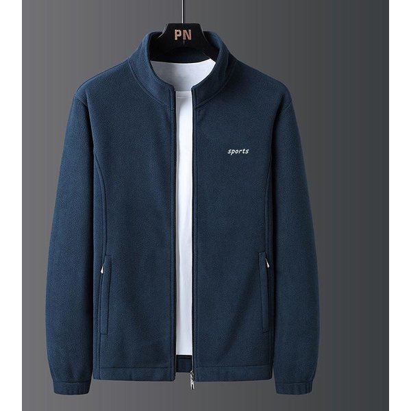 OtoñO E Invierno Nueva Chaqueta Gruesa De Terciopelo Con Cuello Alto Ropa Para Padre Chaqueta Para Padre De Mediana Edad Y Anciano Ropa Para Hombre 5XL Black-image