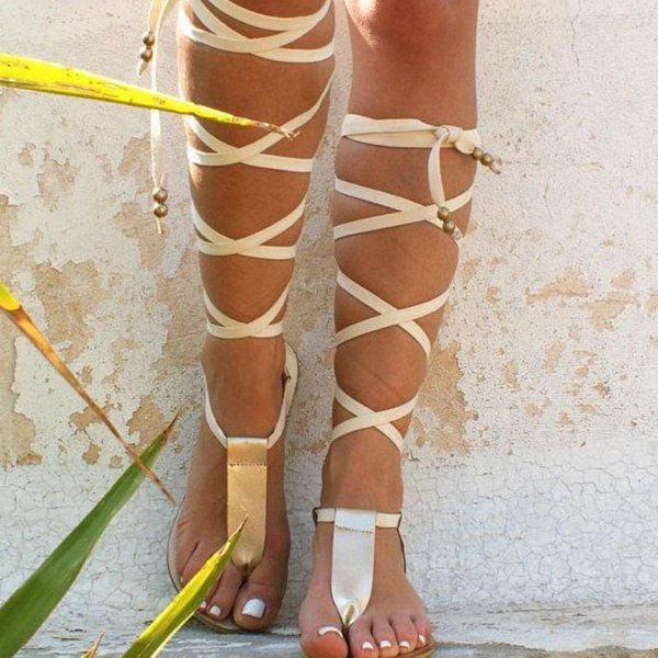 Nowe Gladiator Damskie PłAskie SandałY Damskie Klapki Z Paskami KrzyżOwymi SandałY Japonki Buty Kobieta PlażA NiezobowiąZująCe Sandalen Dames 42 ZłOty-image