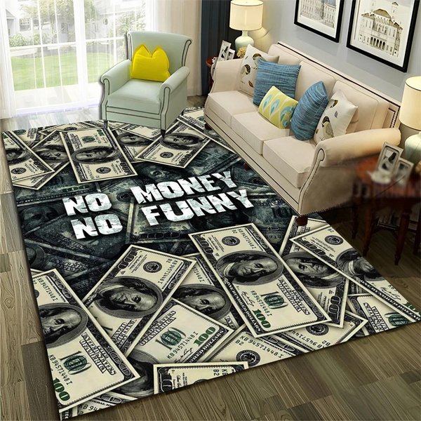 Bogaty WzóR PienięDzy Euro Dolara 3D Dywanik Dywan Do Domu Salon Sypialnia Sofa Wycieraczka Dekoracyjna, Dywanik DziecięCy AntypośLizgowa Mata PodłOgowa 40X60Cm16X24In-image