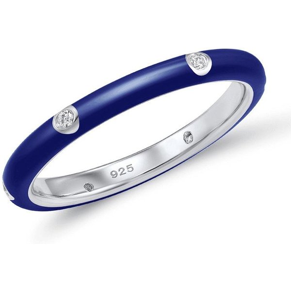 Anillo Apilable De Eternidad CZ ArcoíRis Colorido 925 Para Mujer Fiesta De Bodas Anillo De Compromiso JoyeríA Regalo Set De Anillos 925 10 White-image