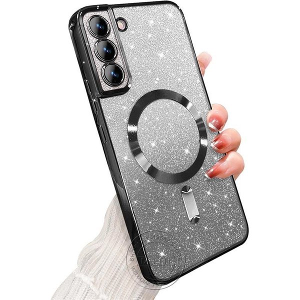 Jasny Brokatowy Pokrowiec Dla Samsunga Galaxy S25 S24 S23 S22 S21 S20 Plus FE Note20 Ultra Etui Platerowane Bezprzewodowe Magnetyczne Magsafe For Galaxy S24FE-image