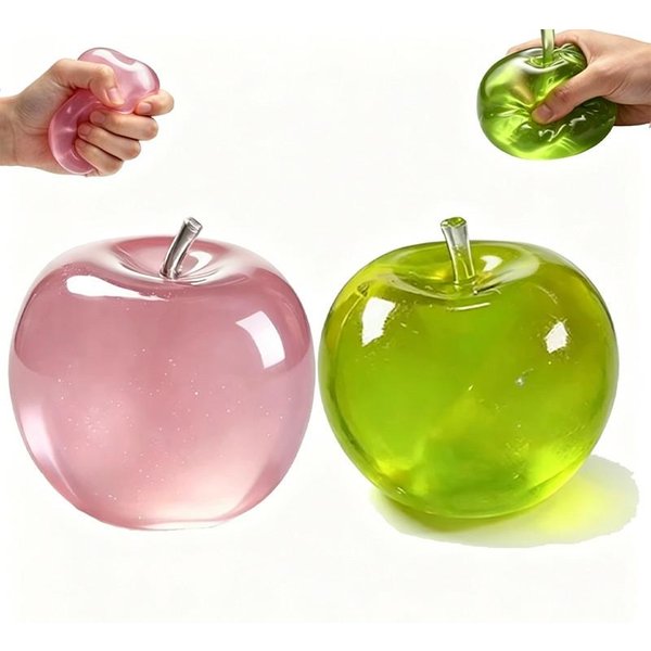 1/2 Szt. Squishy Owoc JabłKo Fidget Zabawka Do śCiskania OdstresowująCa Zabawka Do RąK Anty-LęK Owoc RozciąGliwa Powoli PodnosząCa Się Zabawka Kreatywny Prezent-image