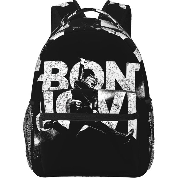 Bon Jovi Banda Grunge Siempre Gira Mochila Estudiante Bolso Escolar Senderismo Viaje Mochila De DíA Para Hombres Mujeres Moda Bolso Para Libros Bolsos De Hombro One Size-image