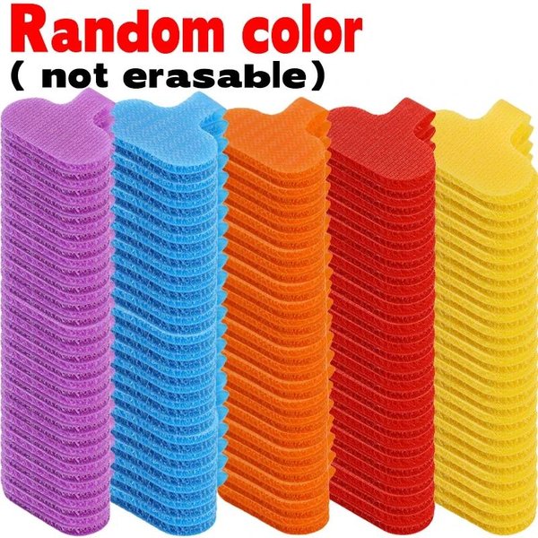 10/50 Szt. Kolor Losowy Etykiety Kablowe Opaski Kablowe Wielokrotnego UżYtku Z Etykietą Do Pisania Etykiety PrzewodóW Etykiety Kabli I PrzewodóW ŁAtwa Identyfikacja 10PCS-image