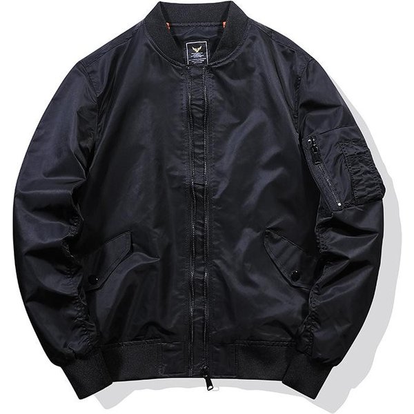 Kurtka Bomber Na Jesień I Zimę, MęSka, Mundur Baseballowy Sił Powietrznych, DużY Rozmiar, Kurtka Robocza 4XL Black-image