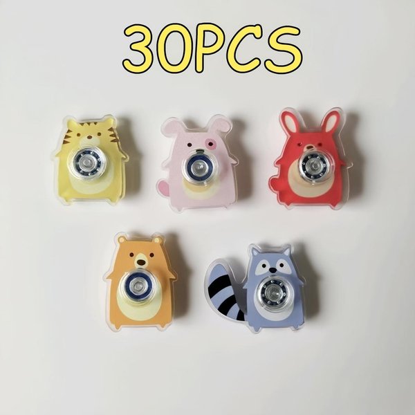 5/15/30 Szt. Urocze ZwierząTka Fidget Spinners TrwałE Antystresowe ObracająCe Się Zabawki Dla Dzieci Kup Zabawki Prezenty ŚWiąTeczne Upominki Na Imprezę Gray-image