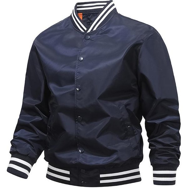 Uniforme De BéIsbol Para Hombre Primavera Y OtoñO Chaqueta Bomber Americana Para Hombre Y Mujer Mismo Estilo Chaqueta De Pareja Ins Chaqueta De Trabajo Trendy 5XL Blue-image