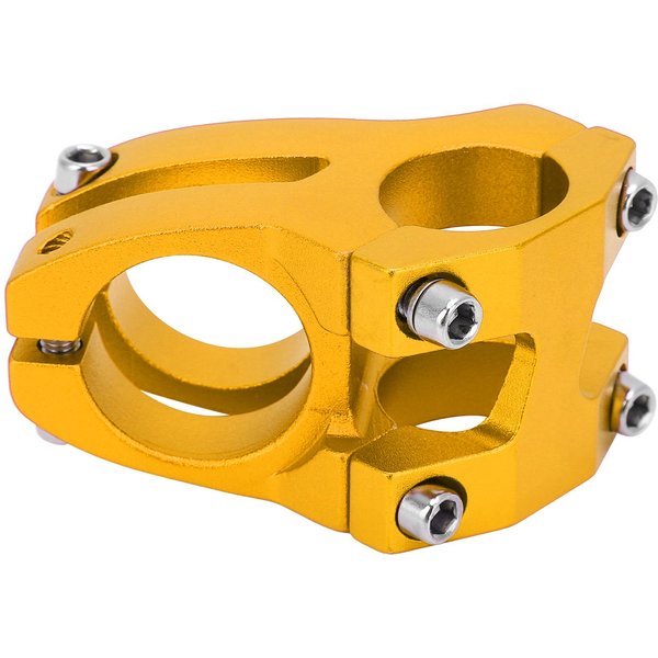 Lunje 25.4X35Mm Rowerowa Kierownica KróTki Mostek Riser Stop Aluminium Rowerowy Pusty Mostek ZłOty Orange-image