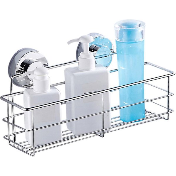 Estante Caddy De Ducha Acero Inoxidable Ventosa Organizador De Ducha Estante Sin PerforacióN Resistente Cesta Caddy De Ducha Para BañO White-image