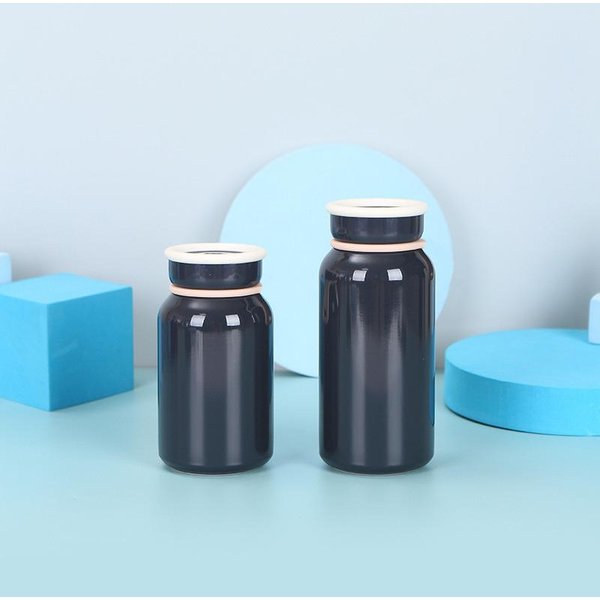 Nowy Uroczy KreskóWkowy Kubek Na Mleko Z Psem Wysoki Poziom WygląDu DziewczęCy Kubek Termos Ze Stali Nierdzewnej PrzenośNy Kubek TowarzysząCy 400Ml Black-image