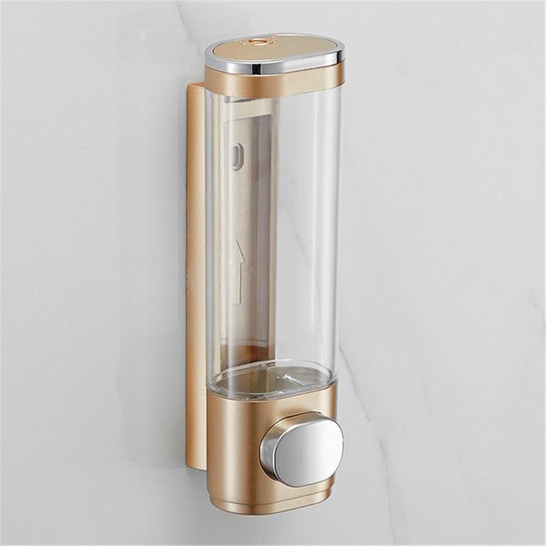 Dispensador De JabóN LíQuido Montado En La Pared Dispensador Para Lavado De Manos Familiar Hotel BañO Gel De Ducha Champú Contenedor Dorado Plateado-image