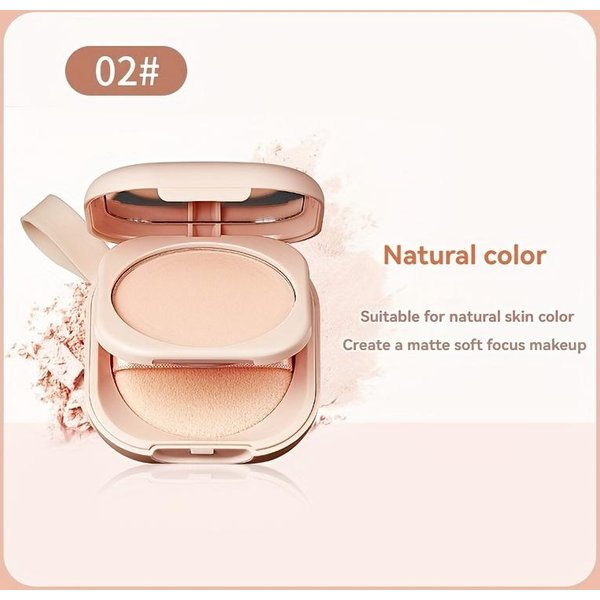 Polvo Suelto Iluminador Corrector Mineral Base Facial CosméTicos Maquillaje Duradero Polvo Polvera Polvo Compacto Prensado Natural-image