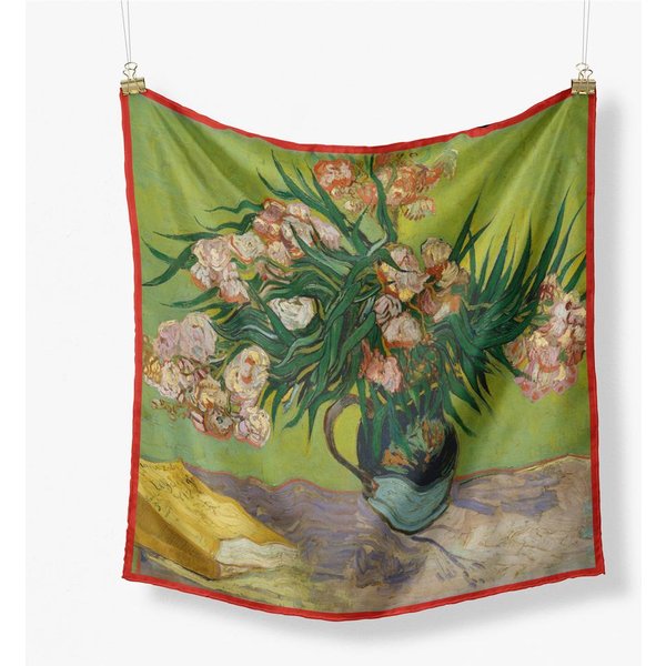 PañUelo De Seda Con Pintura Al óLeo De Van Gogh, Bufanda Cuadrada De Moda Para Mujer De 53 Cm, PañUelo Para La Cabeza, Corbata De Cuello, PañUelo Profesional-image
