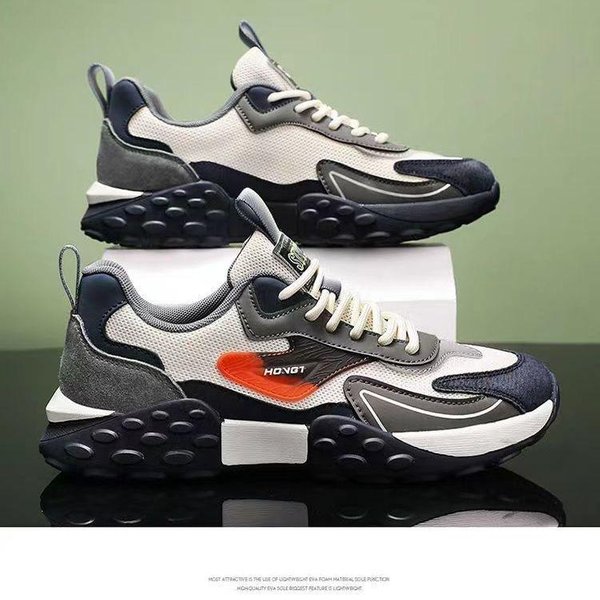Zapatos Nuevos Para Hombre Malla Zapatos De Moda De CañA Baja Zapatillas Casuales De Moda Zapatos Para Correr CóModos De Suela Blanda Para Hombre 44-image