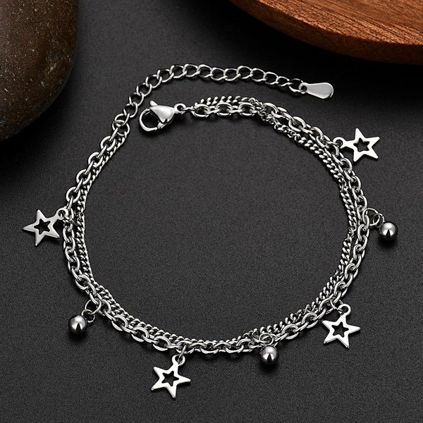 Pulseras De Cadena Noble De Plata De Ley Fina De Oro De 18K Para Hombre NiñO Amuleto Mujer Regalos Fiesta De Boda 18+5Cm Original-image