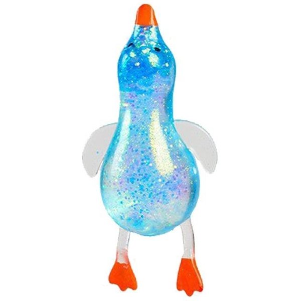 Krystaliczna Przezroczysta Kawaii Kaczka Brokatowa PiłEczka Antystresowa Nietoksyczna Zabawka Do ŚCiskania MięKka GłAdka Ukojenie Ulga W Stresie LęKu Zabawka Fidget-image