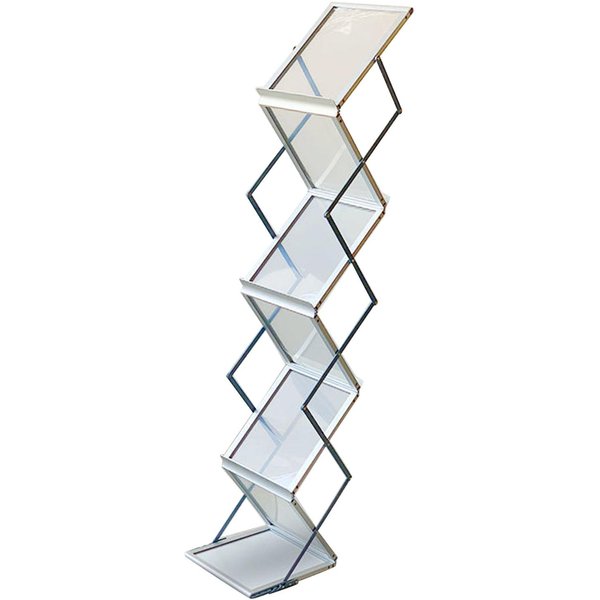 Exquisito Revistero Plegable Para Folletos, Ideal Para Exposiciones, Oficinas Y Tiendas Minoristas.-image