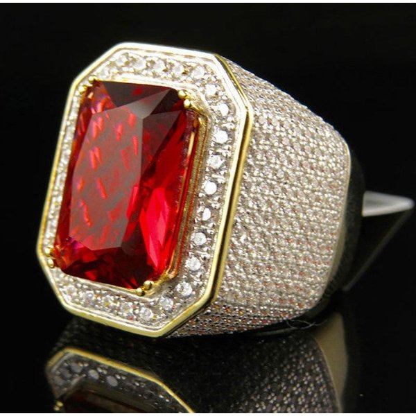 Moda JoyeríA Europa Y Estados Unidos Conjunto Anillo De Diamante Para Hombre No. 12 Brown-image