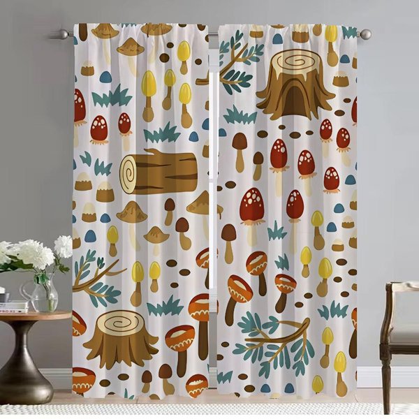 ZasłOny ZaciemniająCe Forest Do Salonu ZasłOna Okienna Do Pokoju 2 Panele ZasłOny ZaciemniająCe Do WnęTrza Domu ŻAluzje Przegroda Kuchnia Eleganckie W50Xh70Cmx2Pcs-Cl-image