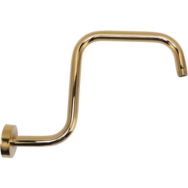 Brazo De ExtensióN De Ducha Acero Inoxidable Brazo De Ducha De Gran Altura Con Brida Montado En La Pared Tubo Elevador Para Cabezal De Ducha Dorado-image