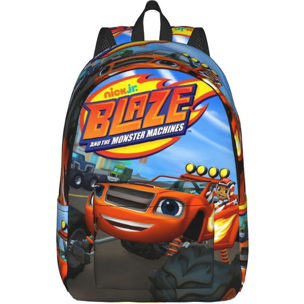 Mochila De Blaze Y Los Monster Machines Para Hombres Mujeres Genial Para Estudiantes Trabajo Mochila Diaria Bolsas De Lona Para La Universidad Regalo 14 Inches-image