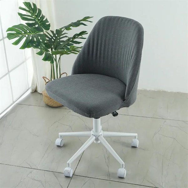 Funda Para Silla De Tarea Sin Brazos De Respaldo Medio Color SóLido Fundas EláSticas Para Silla De Comedor Funda EláStica Para Sillas Escandinavas Para Cocina Hotel Hogar 1Pc-image