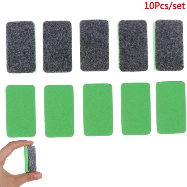 10 Unidades De Mini Pizarras Blancas Con Borrador Seco, Borrador MagnéTico Para Pizarra Blanca, Marcador Limpiador, Tiza, Pizarra, Material Escolar Y De Oficina-image