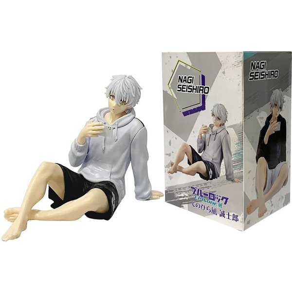 Anime Blue Lock Nagi Seishiro Figurka Anime Poza SiedząCa Figurka Akcji PVC Urocze Lalki Na Biurko Dekoracja Model Zabawki Prezenty ŚWiąTeczne-image