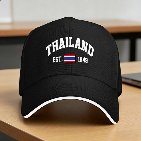 Gorra De BéIsbol Vintage Tailandia Visera Solar Para Senderismo Pesca Gorras Hip Hop Pareja Mujeres Gorras De BéIsbol Vintage Con Logo Personalizado One Size Black-image